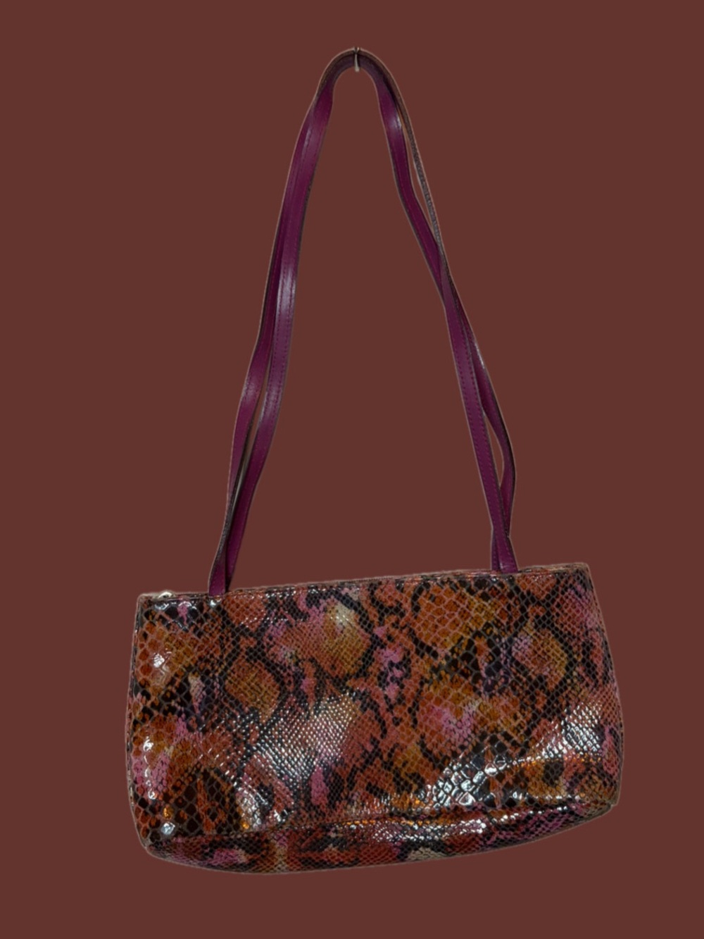 👩🏼🎤Vintage Snake Print Leather Shoulder Bag👩🏼🎤